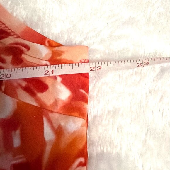 New Directions Womens Floral Sleeveless Blouse XL Orange & Pink - Picture 5 of 6